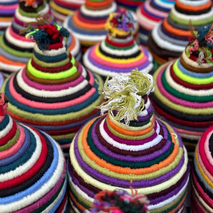 SOUK in the CITY – wholesale Basket – Berber Baskets STRIPED - mix14