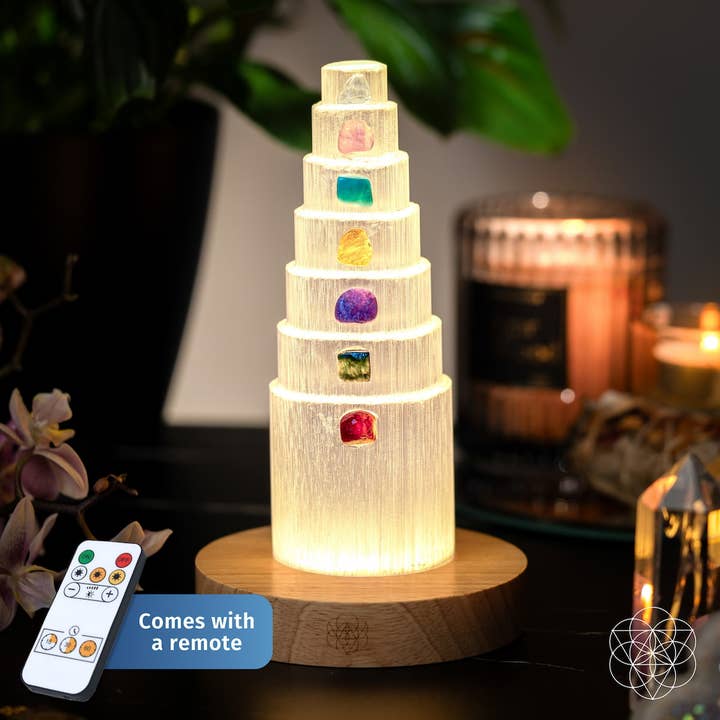 La Lampe Bouclier Anti-Stress - 7 Pierres de Guérison pour la vente par Conscious Items