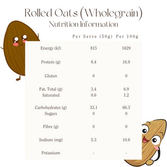 The Byron Co-op - Wholesale Oats - Oats (Wholegrain) Rolled - Organic LRG (550g)2