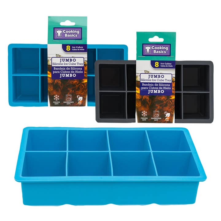 Jumbo silikone isterningebakke 8 isterninger for engroshandel hos Deluxe Import Trading