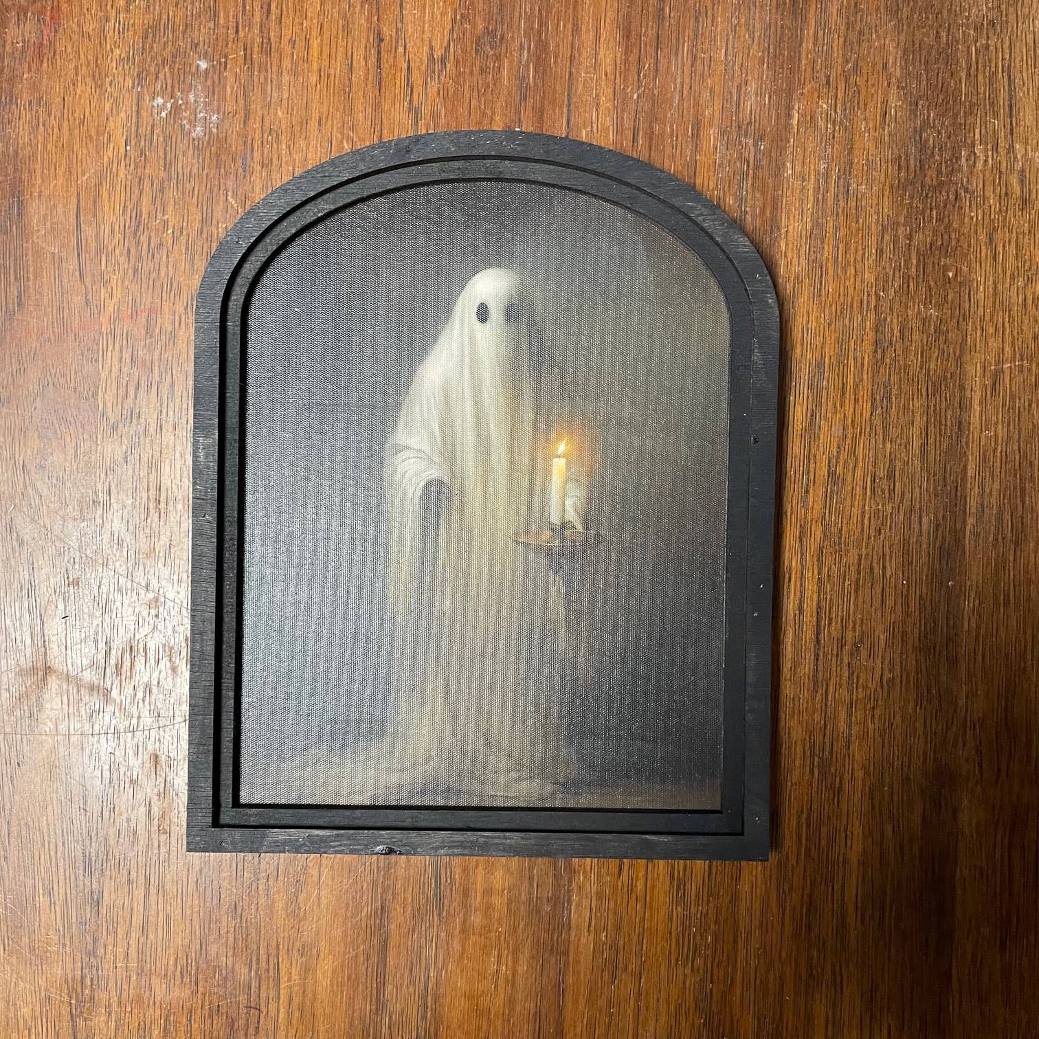 LAND OF COTTON – wholesale Art print – Ghost Holding Candle in Small Arch Frame 1