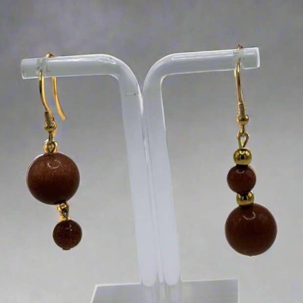 Boucles d'oreilles Œil de Tigre - E3 pour la vente par The Bijoux Collective