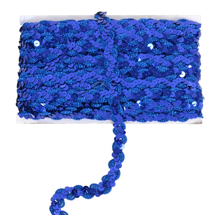 AK Brand - Wholesale Craft supplies - Sequin Braid Trim 0.6 Inch Wave Sequin Metallic Ribbon42