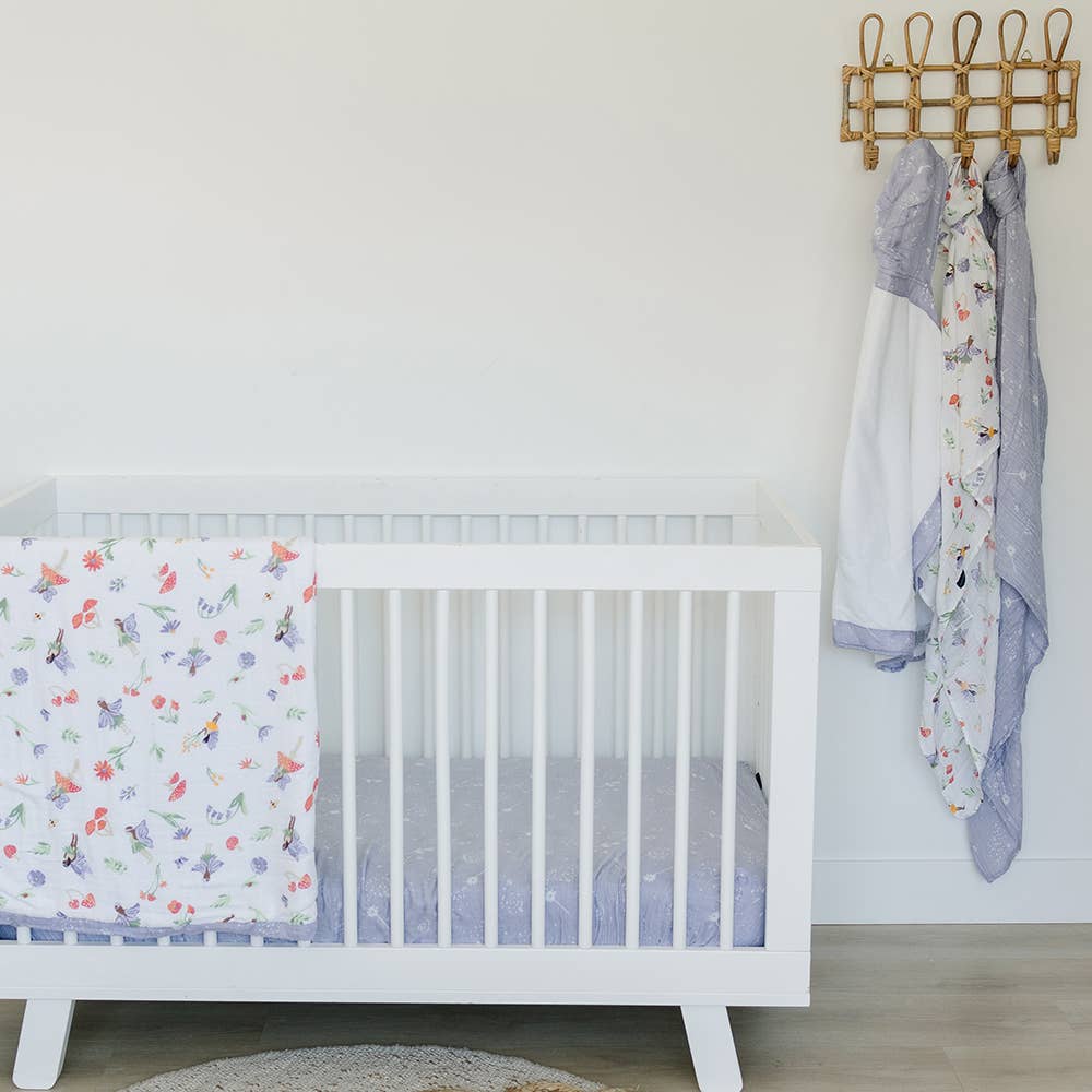 Bebe au Lait - Wholesale Swaddle Set - Baby - Woodland Fairy + Fairy Dust Oh-So-Soft Muslin Swaddle Set3