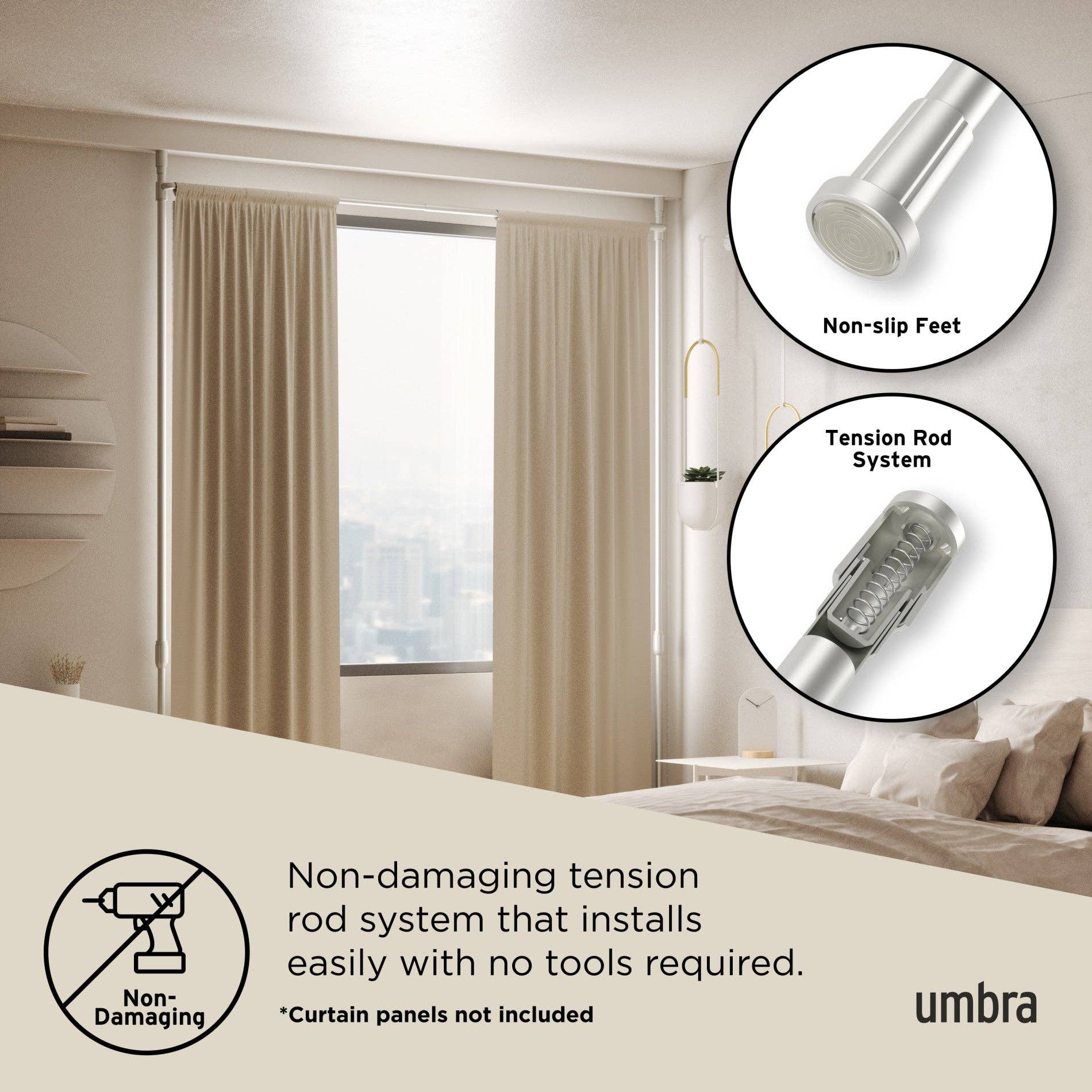 Umbra - Wholesale Curtain - Anywhere Expandable Curtain Rod and Room Divider15