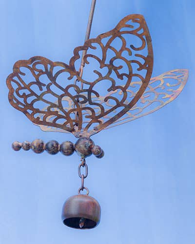 Ancient Graffiti - Wholesale Outdoor Ornament/Decor - Flamed Butterfly w/Bell Ornament