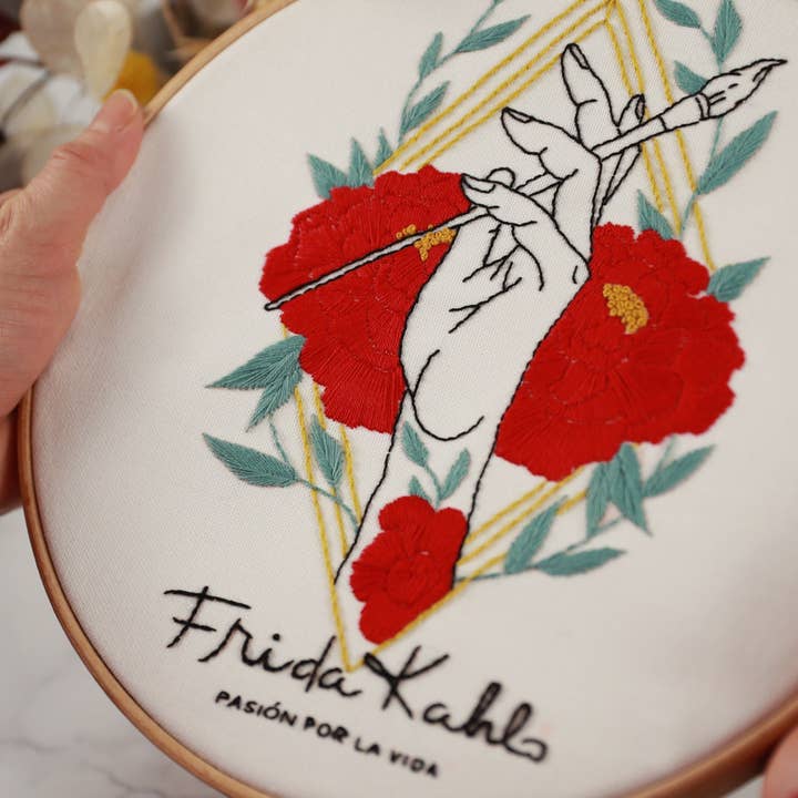 Frida Kahlo Large Embroidery Kit for wholesale by French Kits