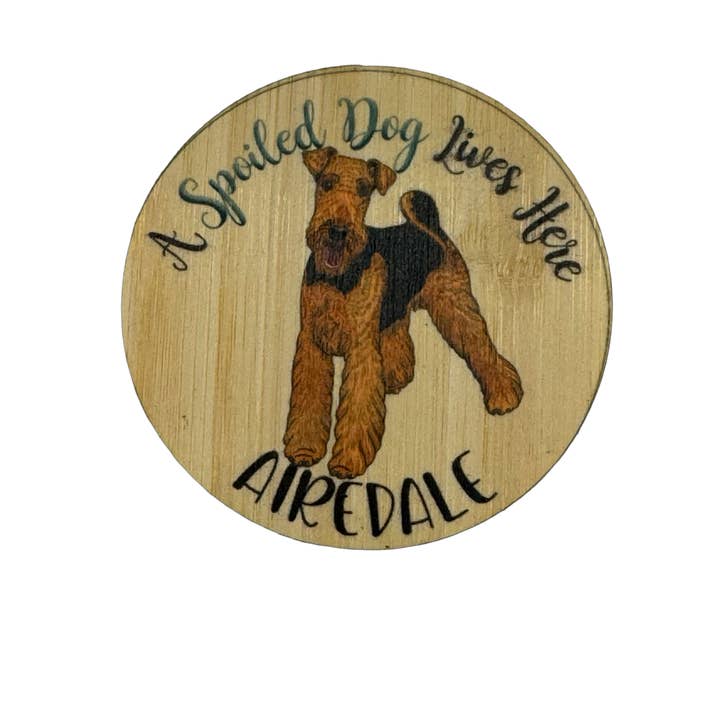 Bamboo Wood Stickers - Wholesale Sticker - Spoiled Dog - Airedale