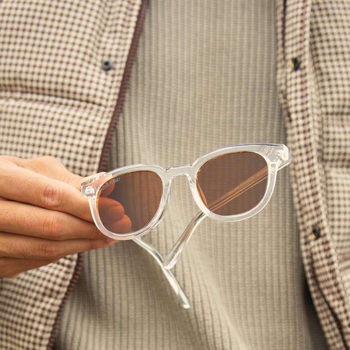 Blue Planet Eco-Eyewear – Großhandel Sonnenbrille – Herren – BP19418 -Gram - Kristallklares Braun / Braune Polarisierte Linse5