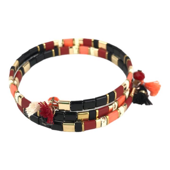 BRACELET SAMBALA AVEC HÉMATITE ET CRISTAL pour la vente par melizijewelry