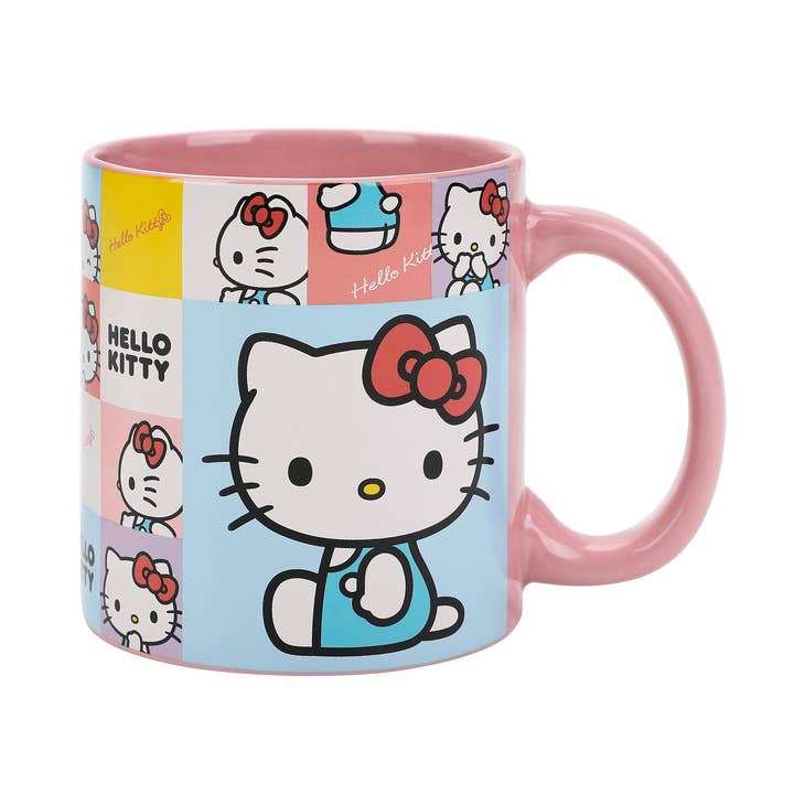 Bioworld Merchandising - Wholesale Coffee Mug - Hello Kitty Tiles 16 oz. Ceramic Mug0