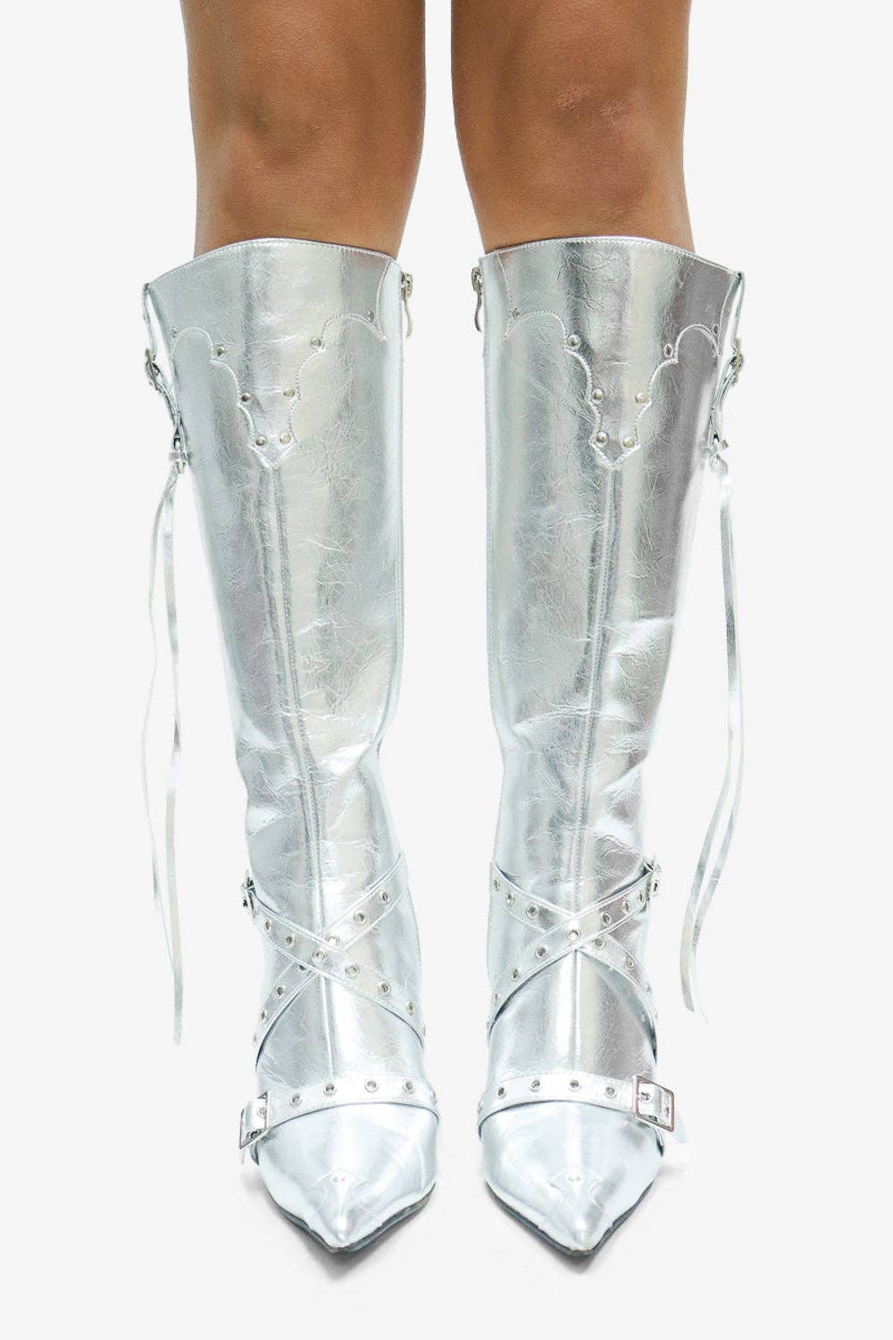 Lemonade Shoes - Wholesale Boots – Women’s - GUNNER - Western Stiletto Boots w/ Studs4