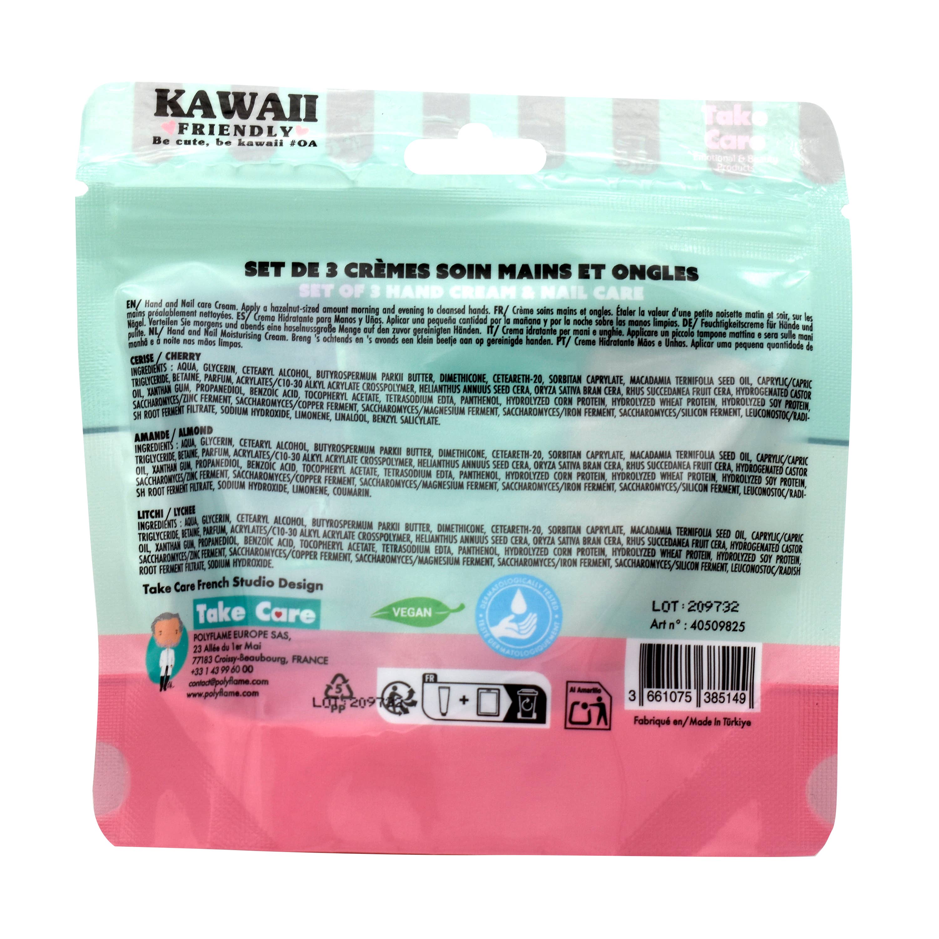 Takecare - Wholesale Hand Cream/Lotion - Set of 3 hand & nail creams KAWAII FRIENDLY 20 ml2