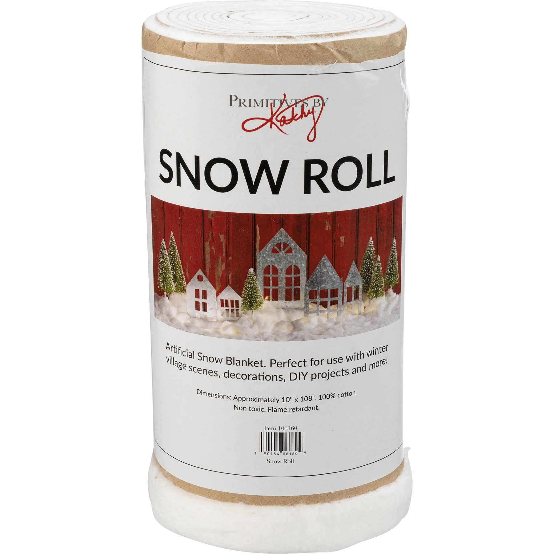 Primitives by Kathy - Wholesale Decorative Tabletop Object - Snow Roll0