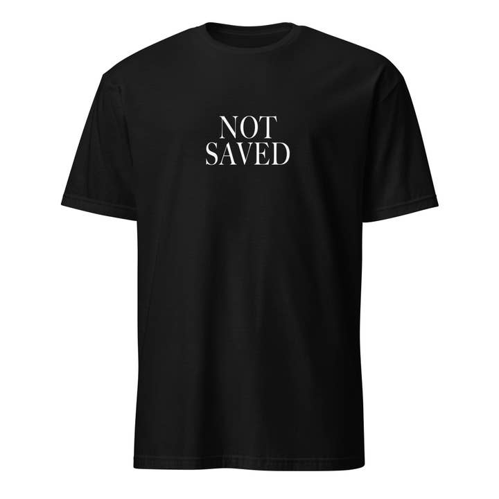 Not Saved Black Tee for wholesale by Rouge Hearts