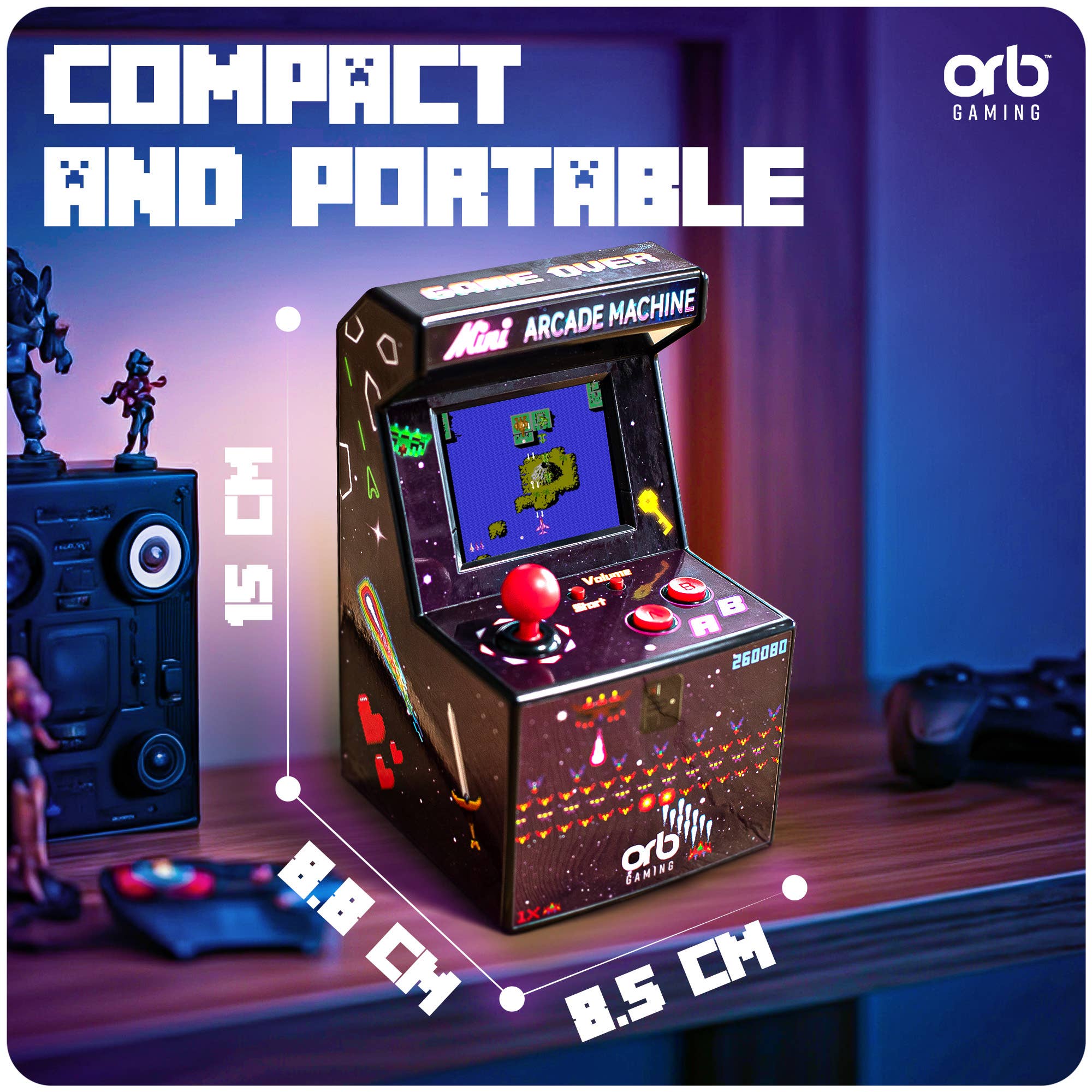 ThumbsUp! - Wholesale Electronic Toy - Kids & Baby - Orb - Retro Mini Arcade Machine (240-in-1 Games)3