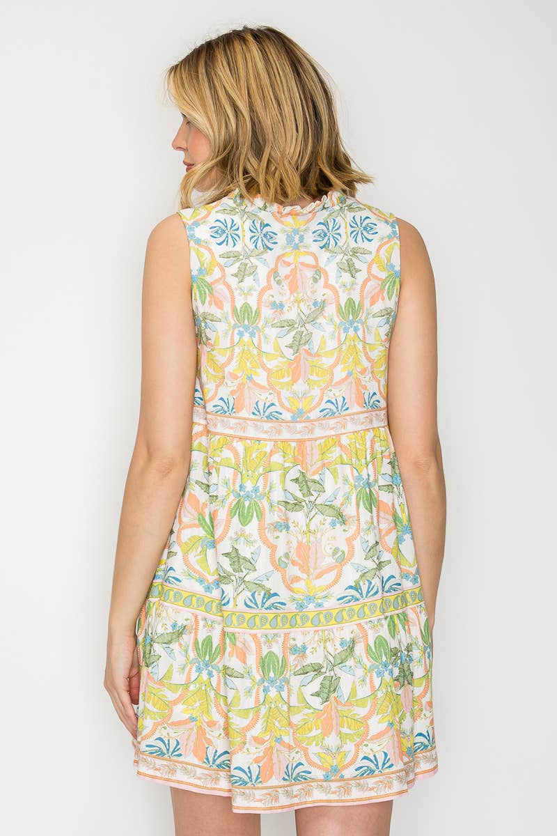 LoveWednesday – wholesale Dress – Women's – Lemon Yellow Jungle mini dress - LWD28638