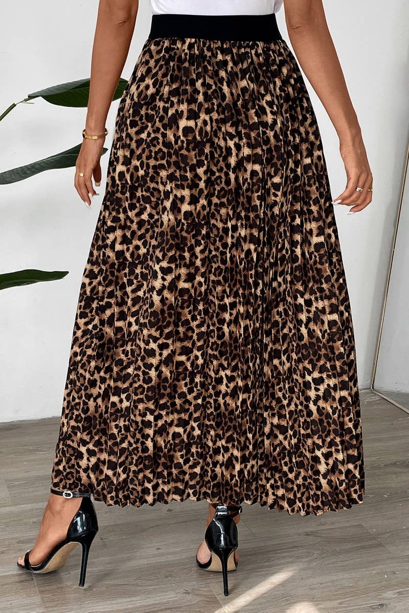 CWBMS0282_AUTUMN AND WINTER LEOPARD PRINT PLEATED SKIRT for wholesale on Faire3
