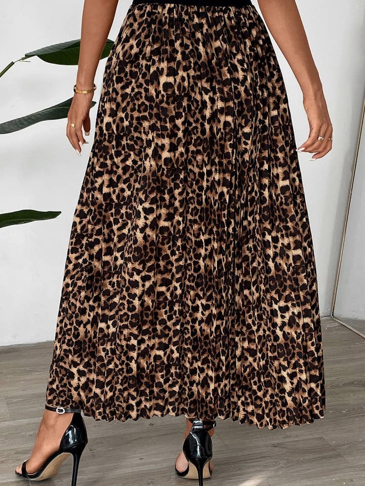 CWBMS0282_AUTUMN AND WINTER LEOPARD PRINT PLEATED SKIRT for wholesale on Faire3
