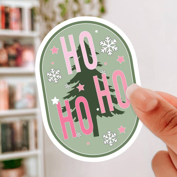 Ho Ho Ho Christmas Sticker for wholesale by Oats & Honey