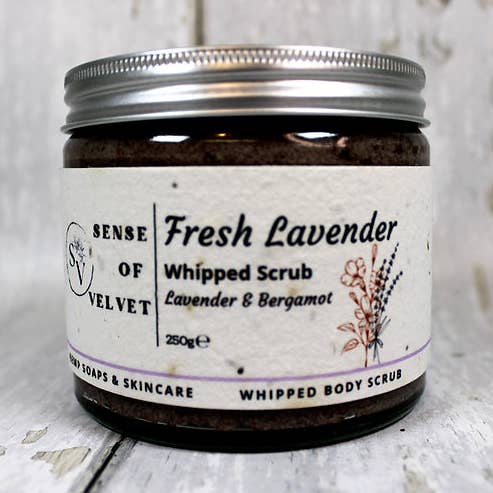 Fresh Lavender Whipped Scrub for wholesale by Sense of Velvet