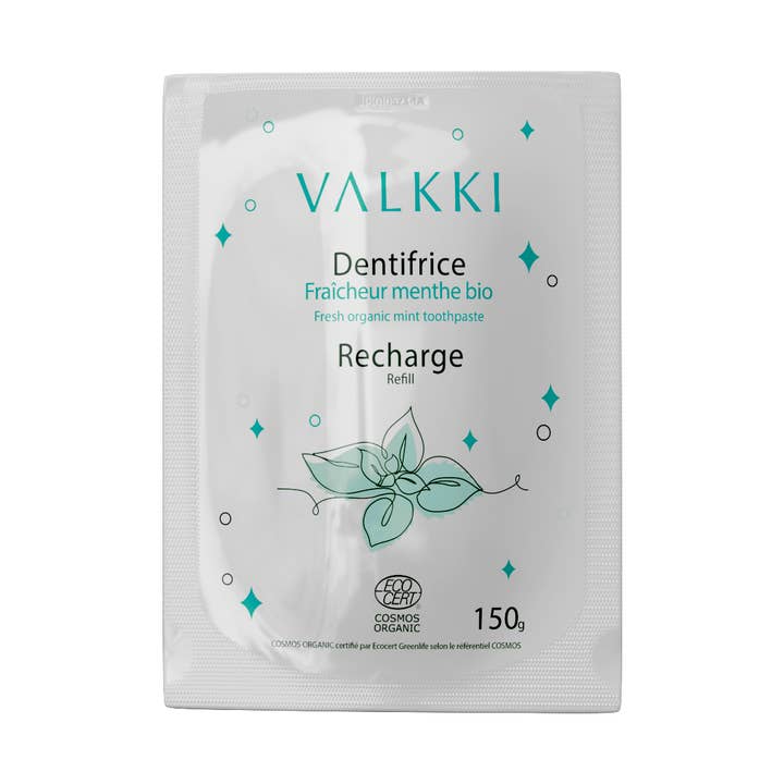 Valkki - Vendita all'ingrosso Dentifrici - Ricarica di freschezza alla menta biologica Valkki1