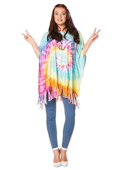 Partychimp – wholesale Dräkt – Dam – 70-TALS Hippie Poncho - Maskeraddräkt