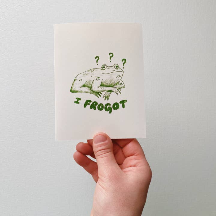 Allison Mckeen Art - Wholesale Birthday Card - card - I frogot