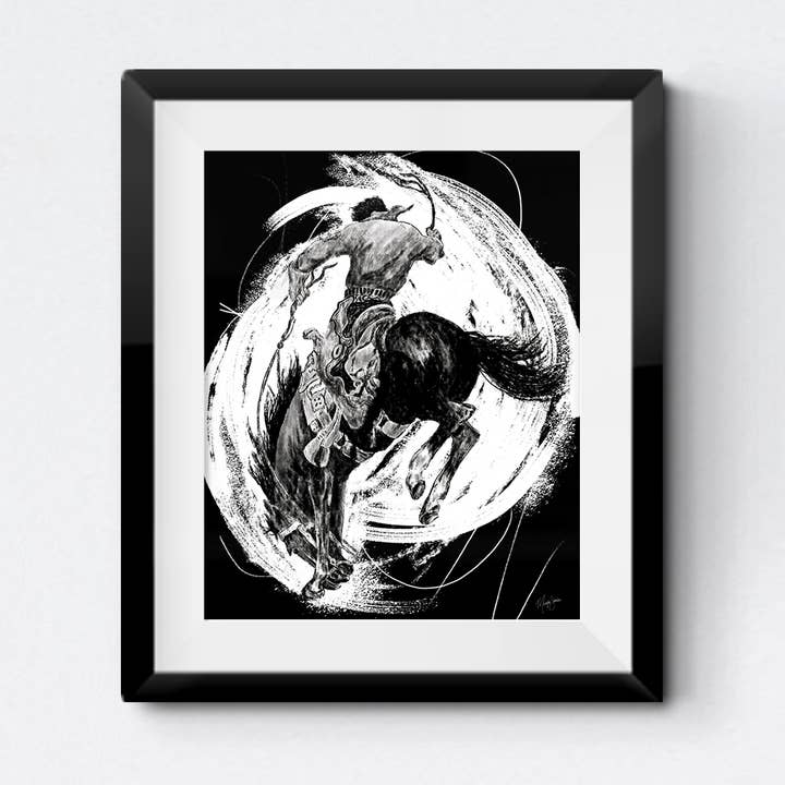 Steamboat Spring | Rodéo d'équitation Bucking Bronc Western Cowboy pour la vente par Standish Design Studio