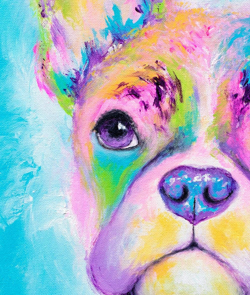 Krystle Cole Fine Art - Wholesale Art Print - Rainbow French Bulldog Frenchie Art Print1