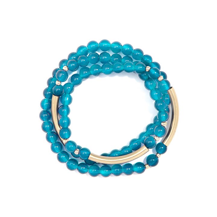 ZENZII Jewelry – Großhandel Perlenarmband – Glänzend und Gold Perlen Wrap Armband Schmuck14