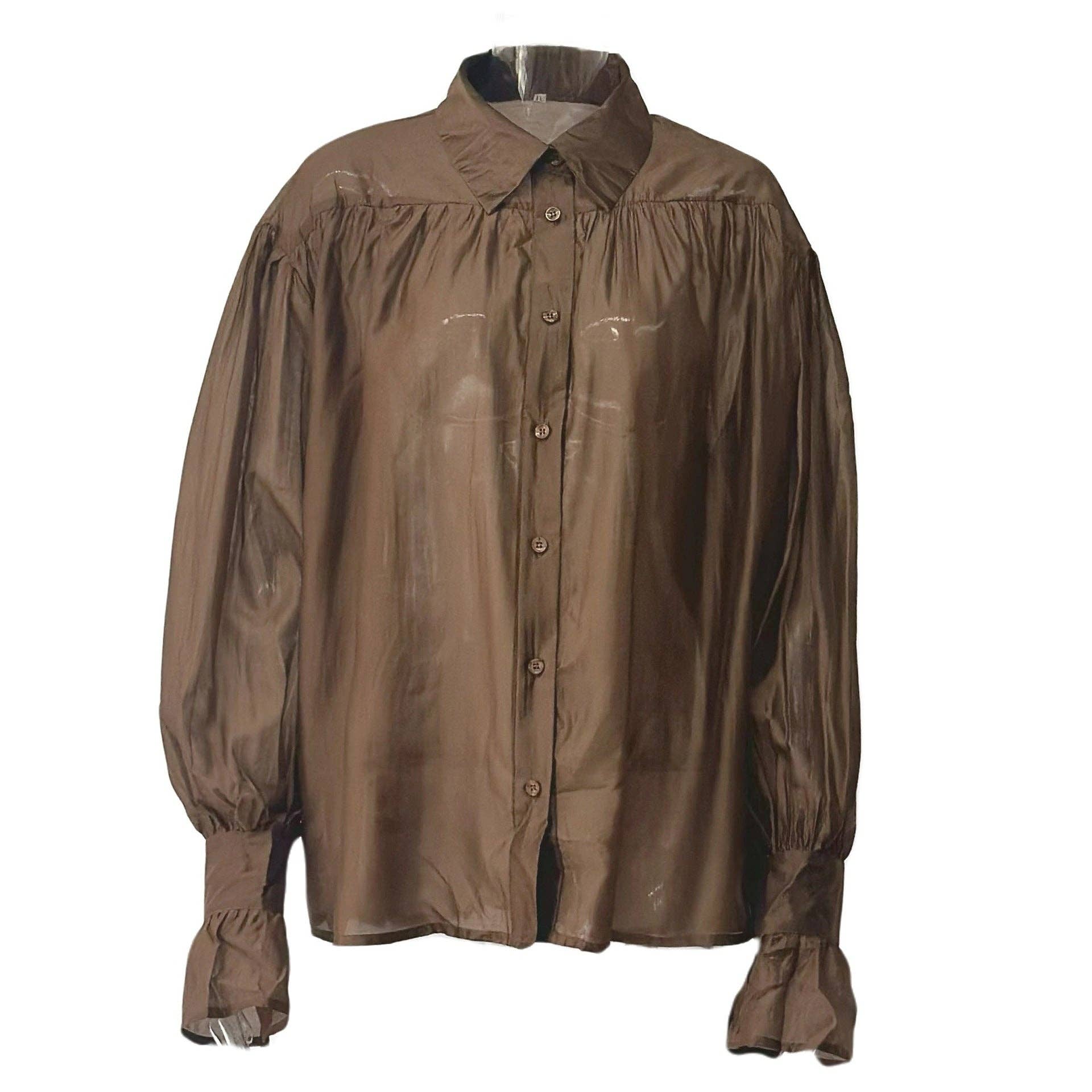 alberalkirk - Wholesale Blouse - Women's - Womens Lyocell Sheer Blouse N5Z0259