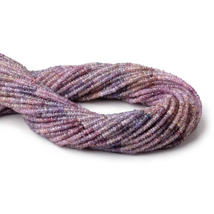 Beads of Cambay - Wholesale Beads - 2.5-3mm Multi Color Spinel Faceted Rondelle Beads 16 inch 272 pieces1