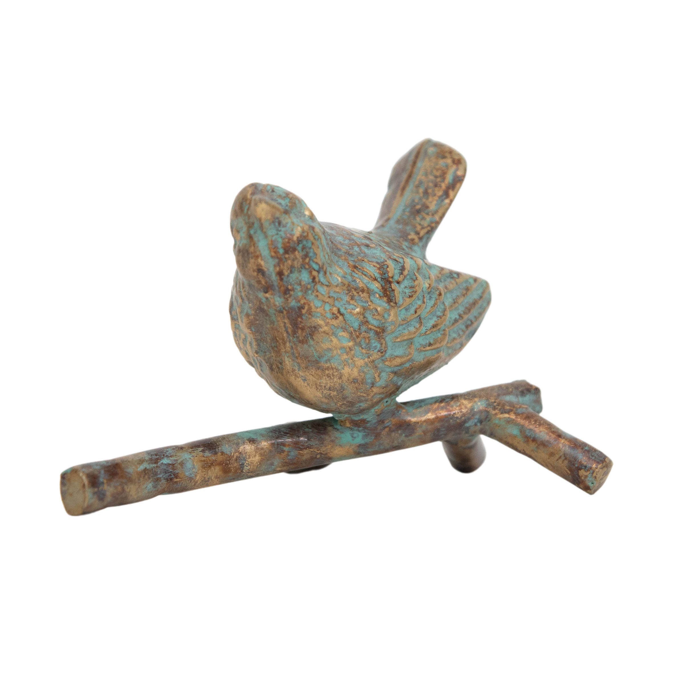 Foreside Home & Garden - Wholesale Decorative Figurine - Abeline Vintage Patina Cast Iron Decorative Bird Figure4