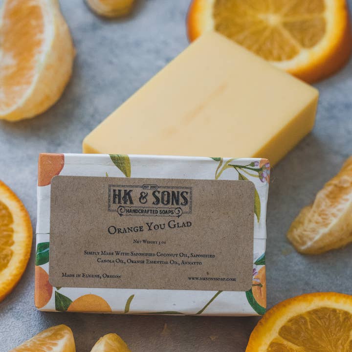 Orange You Glad Soap for wholesale by HK and Sons