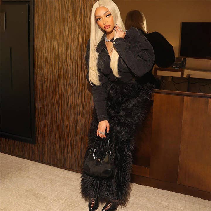 MB Fashion Wholesale - Wholesale Pants - Women's - MB FASHION CASUAL HIGH WAIST FUR PANTS 6191LY4