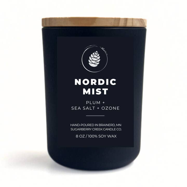 Nordic Mist Soy Candle for wholesale by Sugarberry Creek Candle Co.