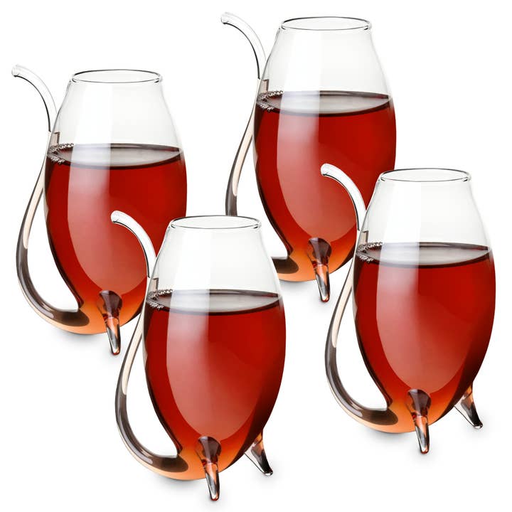 Douro 3 oz Glass Port Sippers with Built in Straw Set of 4 for wholesale by TRUE