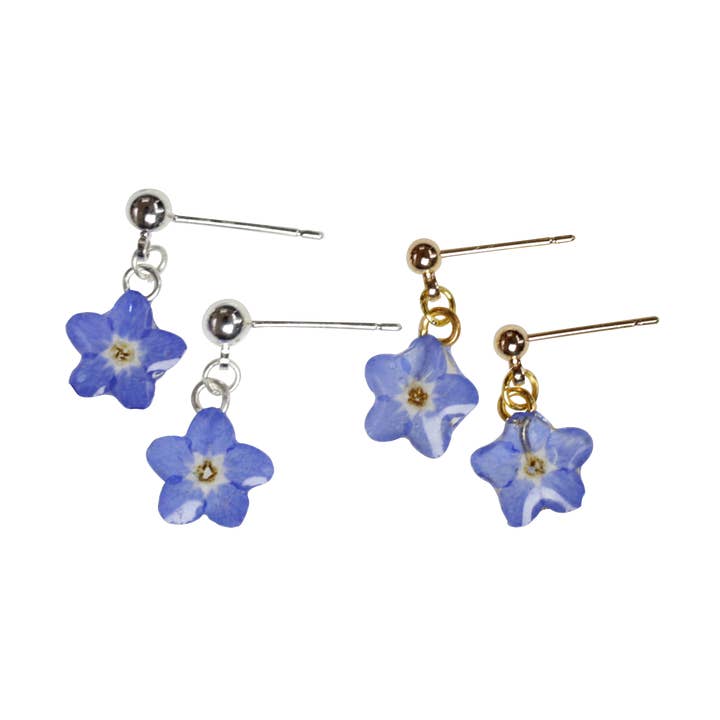 Forget Me Not Dangle Stud Earrings for wholesale by Nordic Flowers