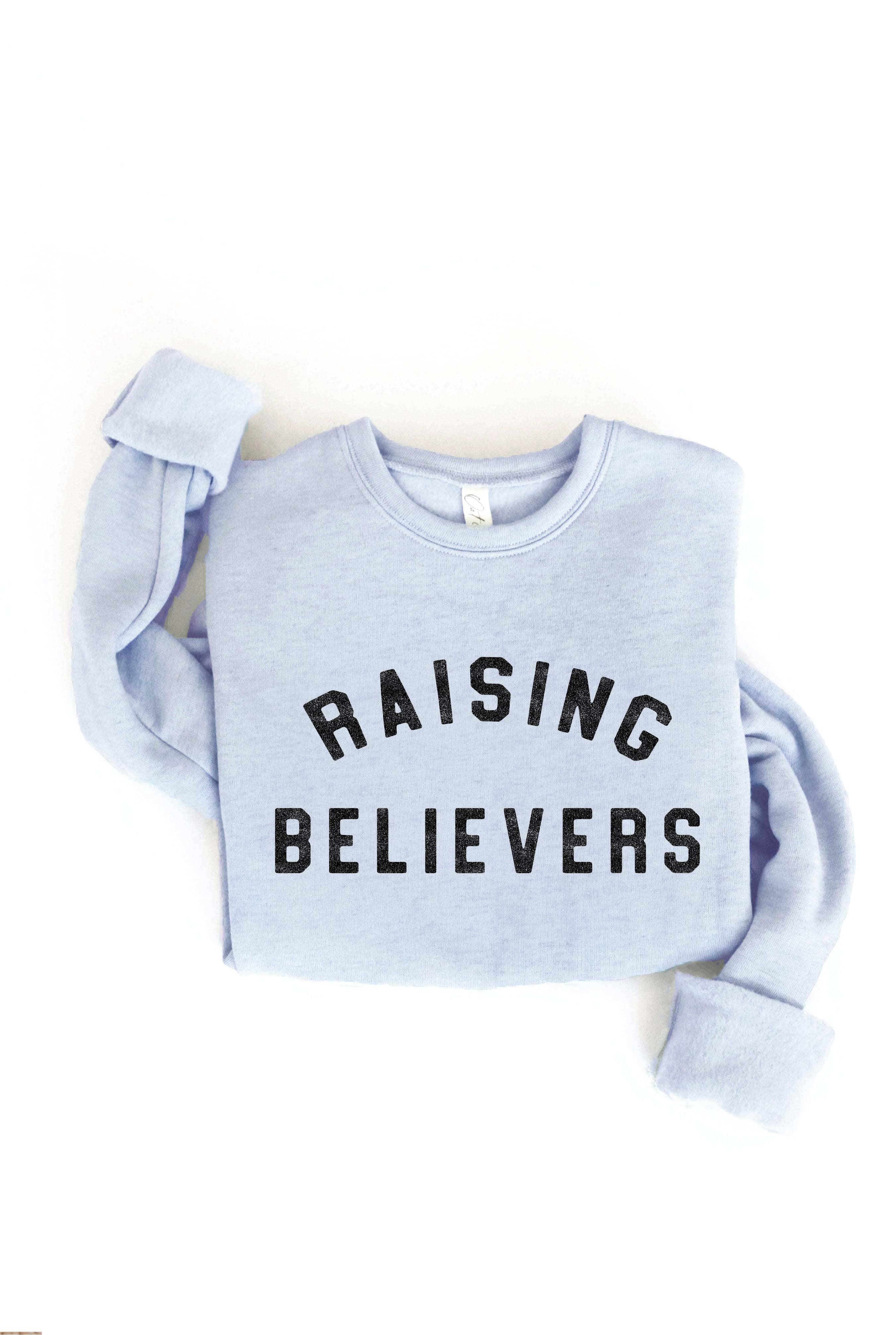 OAT COLLECTIVE - Wholesale Graphic Sweatshirt - Women's - RAISING BELIEVERS Graphic Sweatshirt - Fleece Pullover9