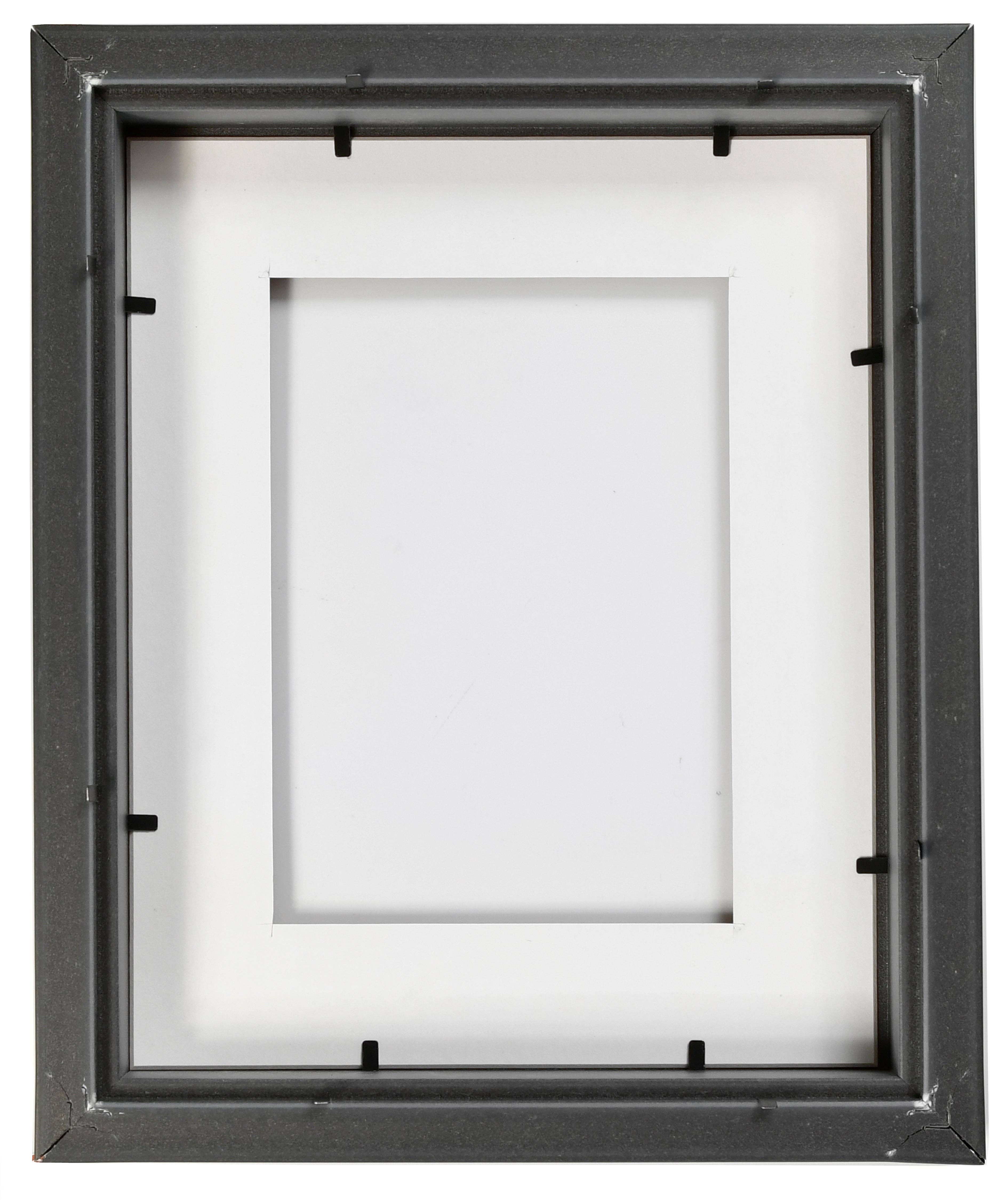 West Coast Frames LLC - Wholesale Picture Frame - 1038SB222  SHADOW BOX FRAME  BLACK POLY FRAME  - WHITE MAT1
