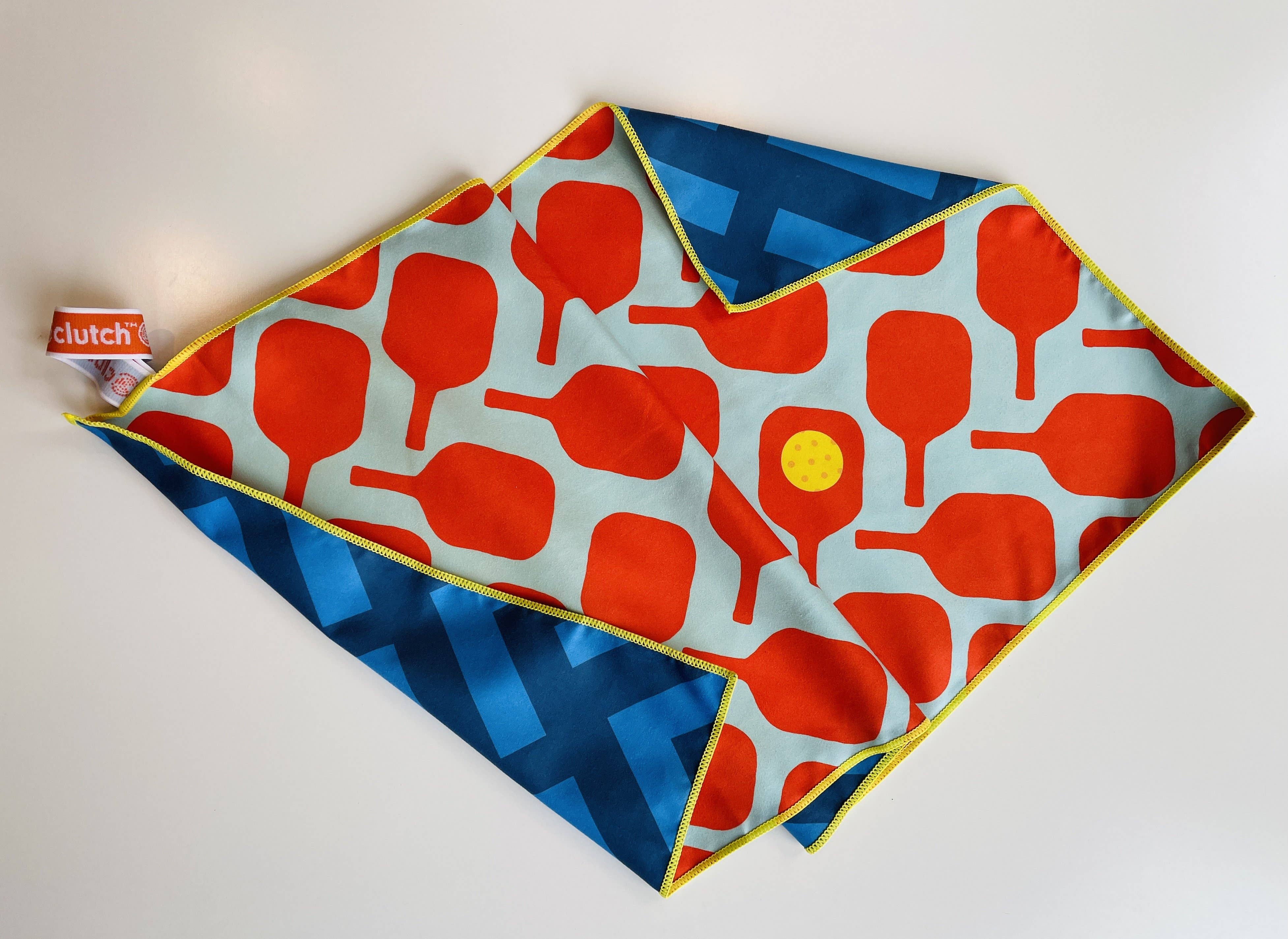 Clutch Towels - Wholesale Sports Towel - Pickleball Towel, Orange and Blue - NEW!2