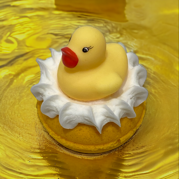 Calla Lily Cosmetics - Wholesale Bath Bomb/Fizz - Duckie Bubbly Donut Bath Bomb - Yellow1