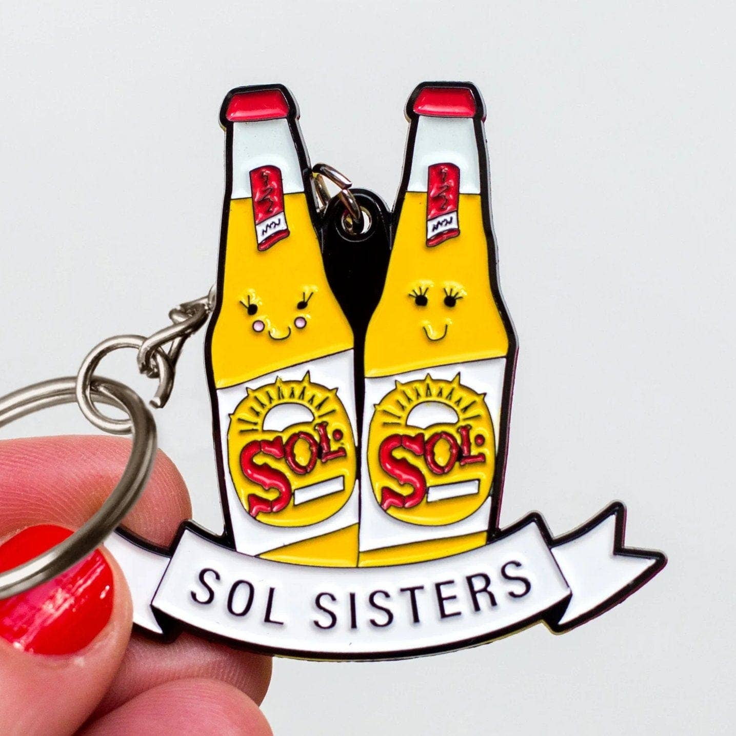 Of Life & Lemons – wholesale Keychain – Women's – 'Sol Sisters' Beer Keyring For Friend0