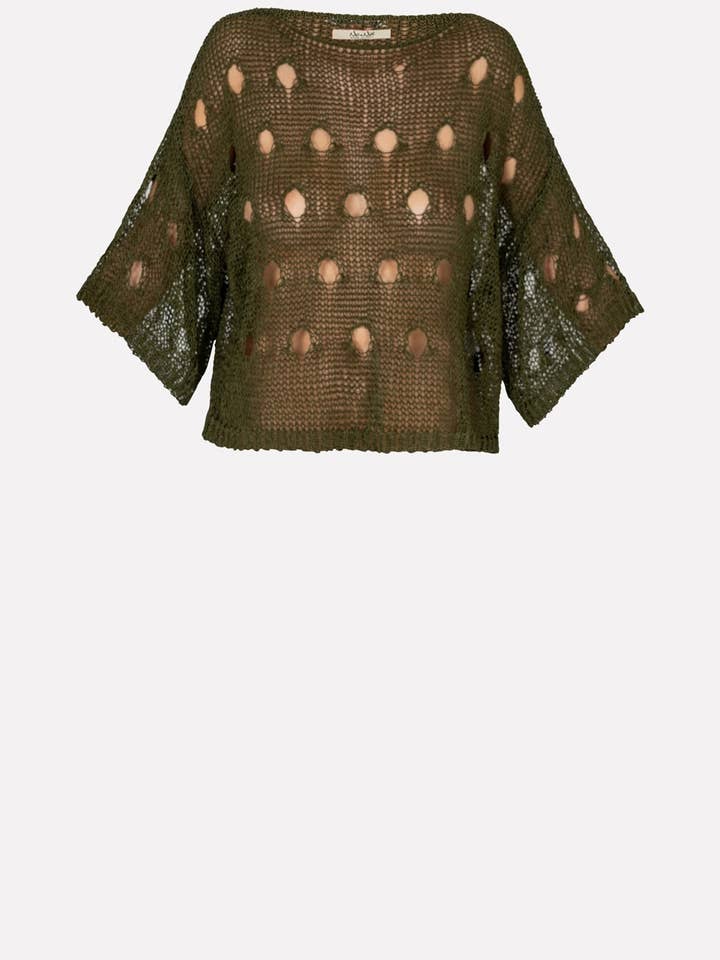 Jersey de lunares perforados 52% Co 45% Pl 3% Af para venta al por mayor de No-nà by Siste's