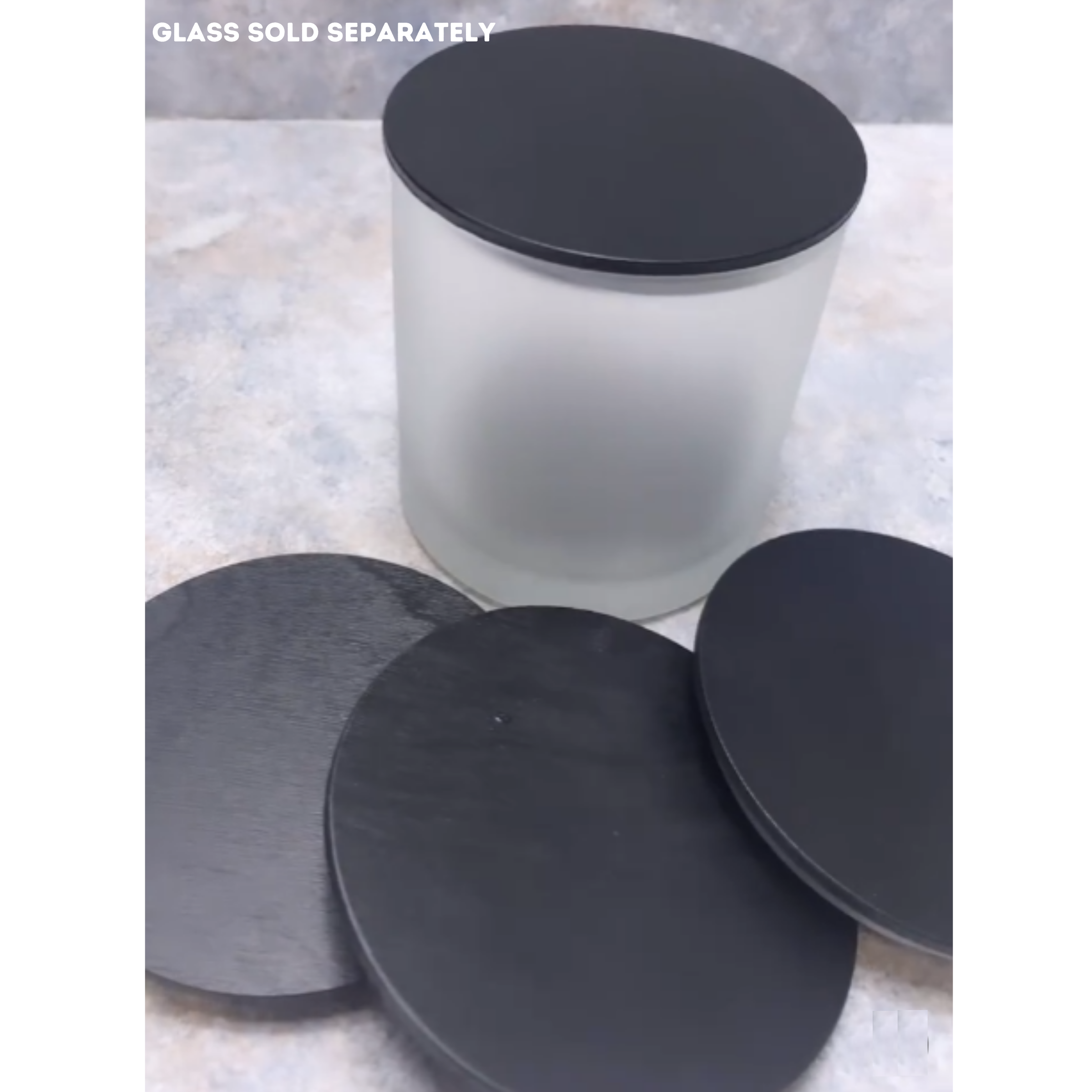 General Wax - Candle Making Supplies - Wholesale Candle Holder - Black Wood Candle Lid - Fits our 14 oz Havana2