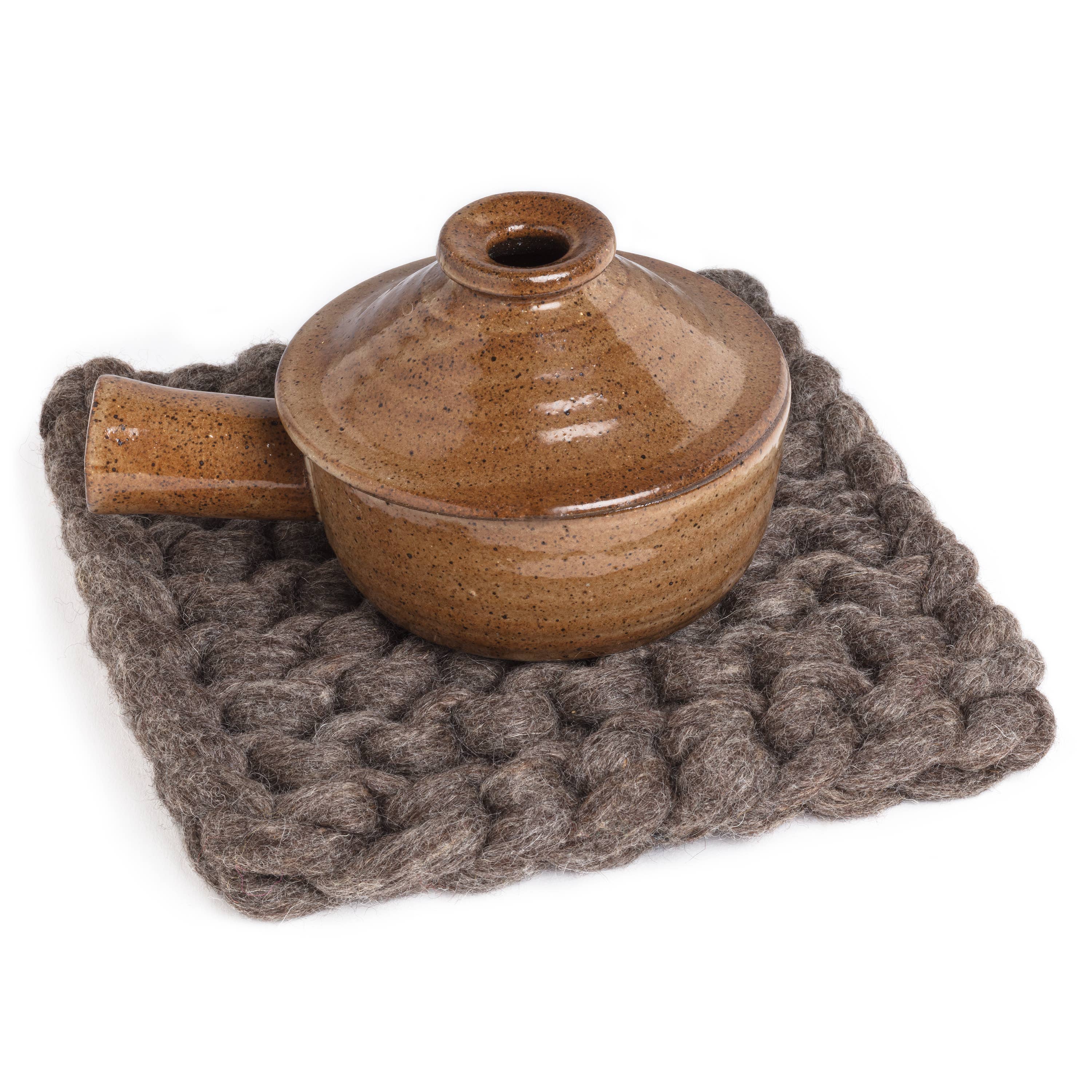 Abbott - Wholesale Trivet - Chunky Knitted Trivet-Taupe-8"Sq-30933