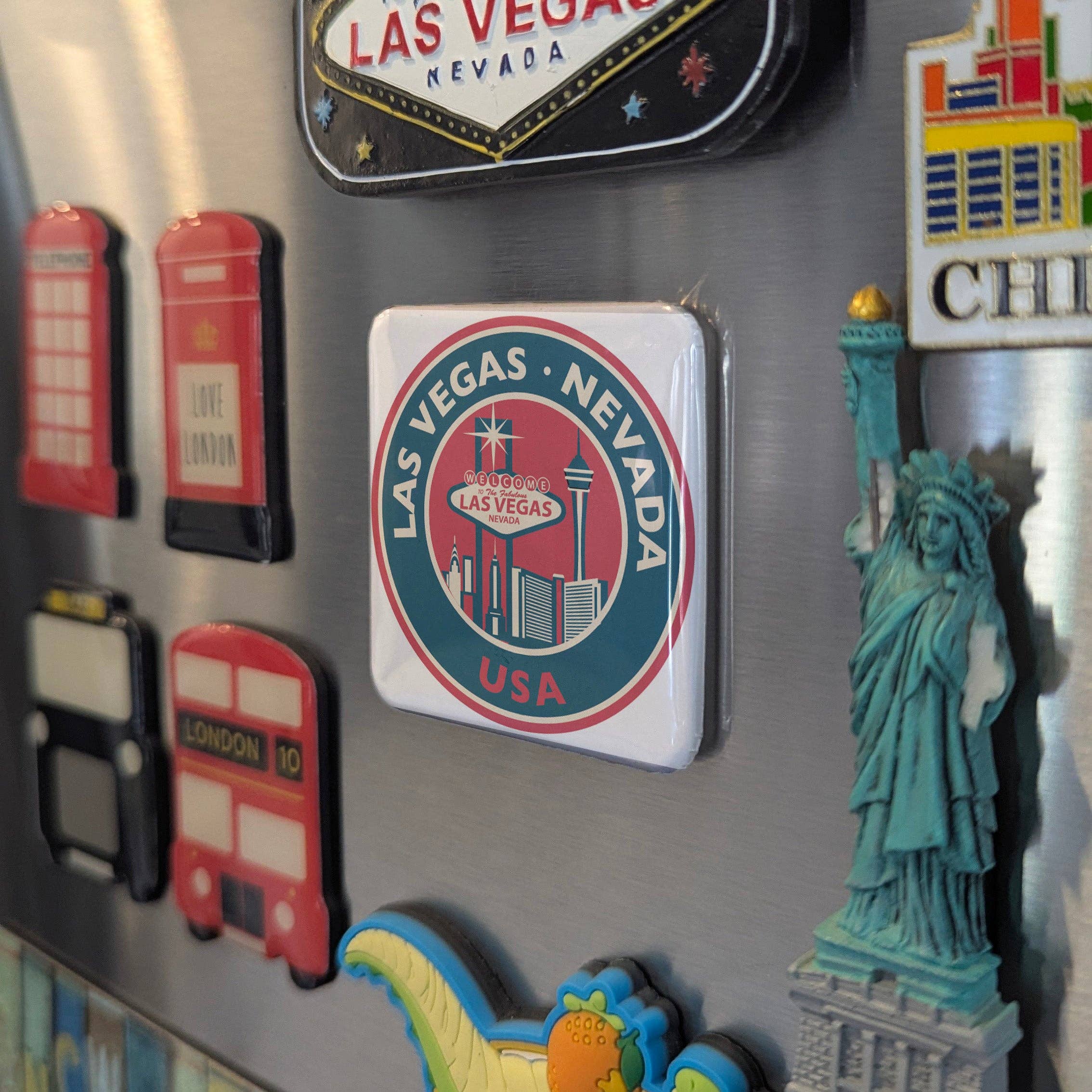 PhiloPerse – wholesale Magnet – Las Vegas Stamp Fridge Magnet4
