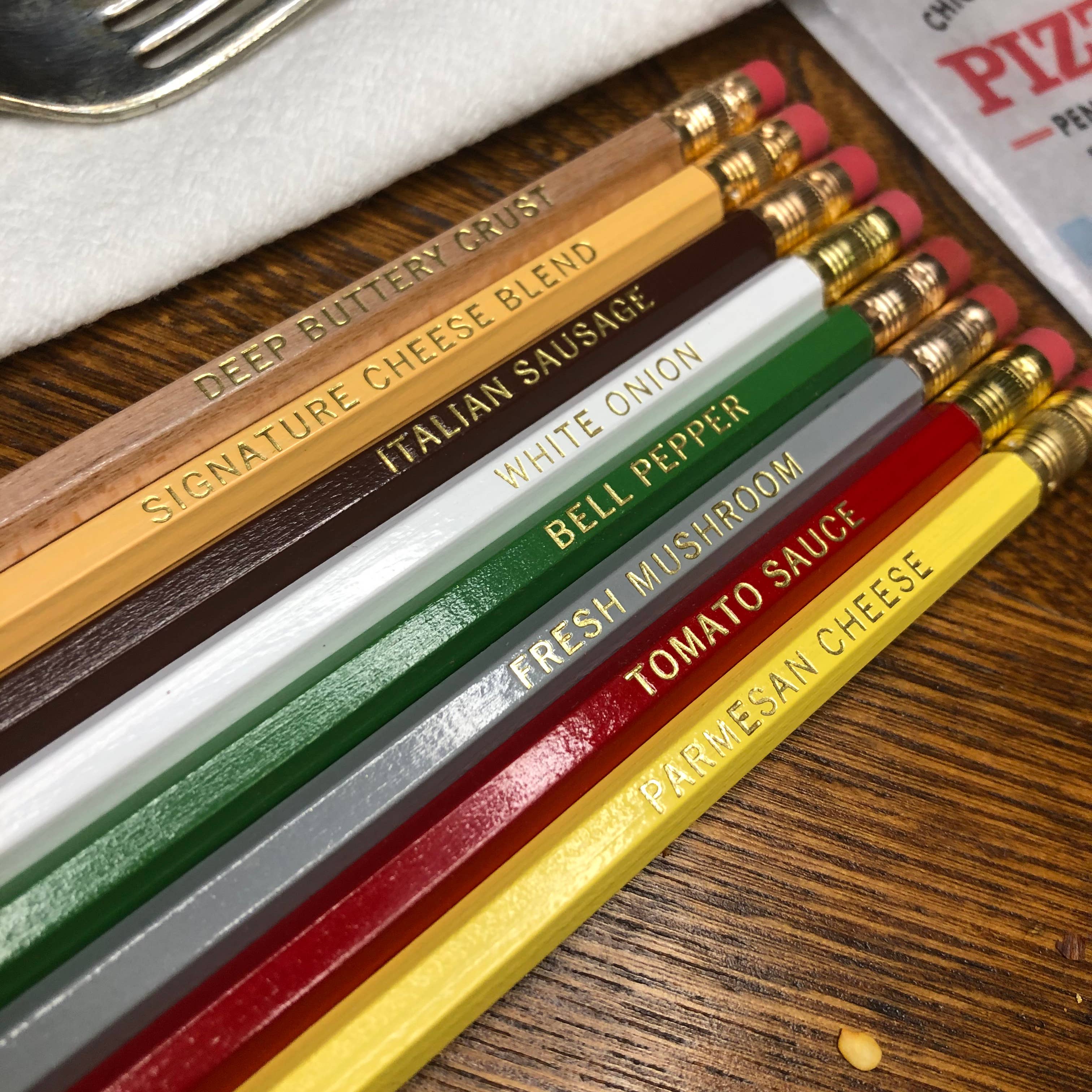 a. favorite design - Wholesale Pencil - chicago pizza pencil set2