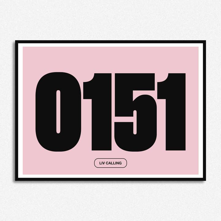 Stampa telefonica Liverpool 0151 per la vendita all'ingrosso da parte di HollieGraphik